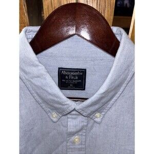 Abercrombie & Fitch Shirt Size XL Blue  Long Sleeve Button Down Vintage